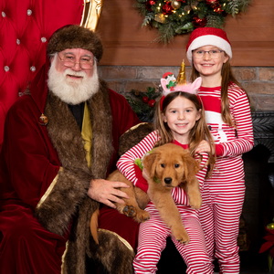 Santa Photos with Kids and Dogs